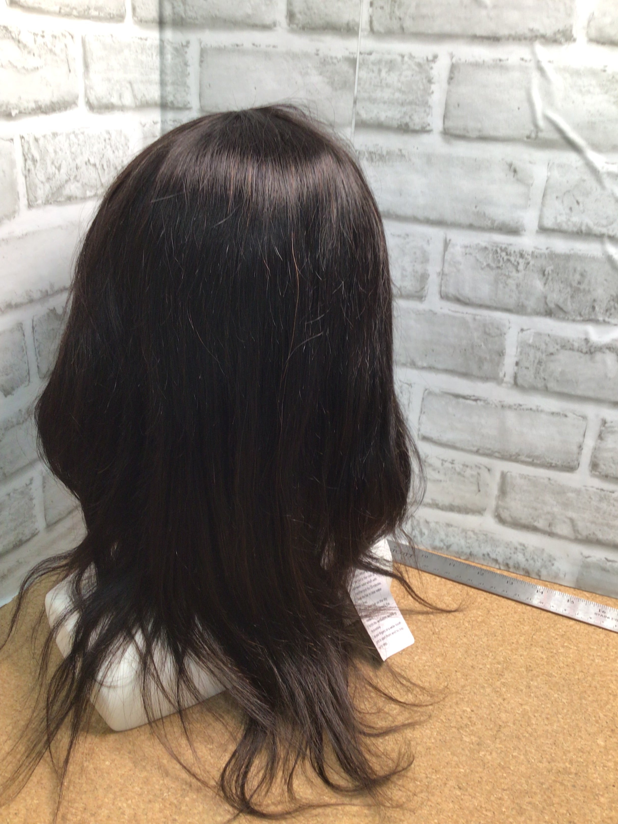 24" Blond w/Bangs/14" Blk w/ Bangs 100% Human Hair(Lace front 2 Wig bundle) (7936170688750)